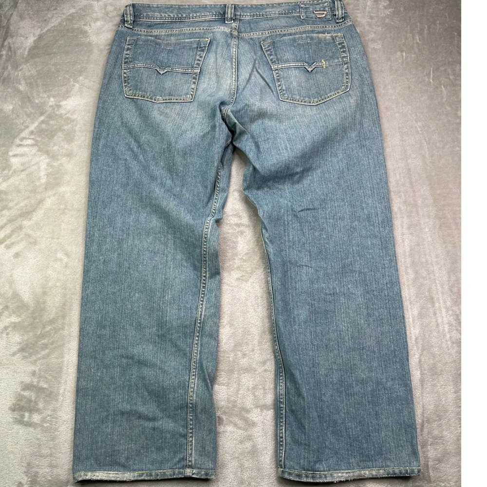 Diesel Rolan Jeans Mens 38x30 Blue Medium Wash Straight Leg Made In Italy Denim - Picture 2 of 15